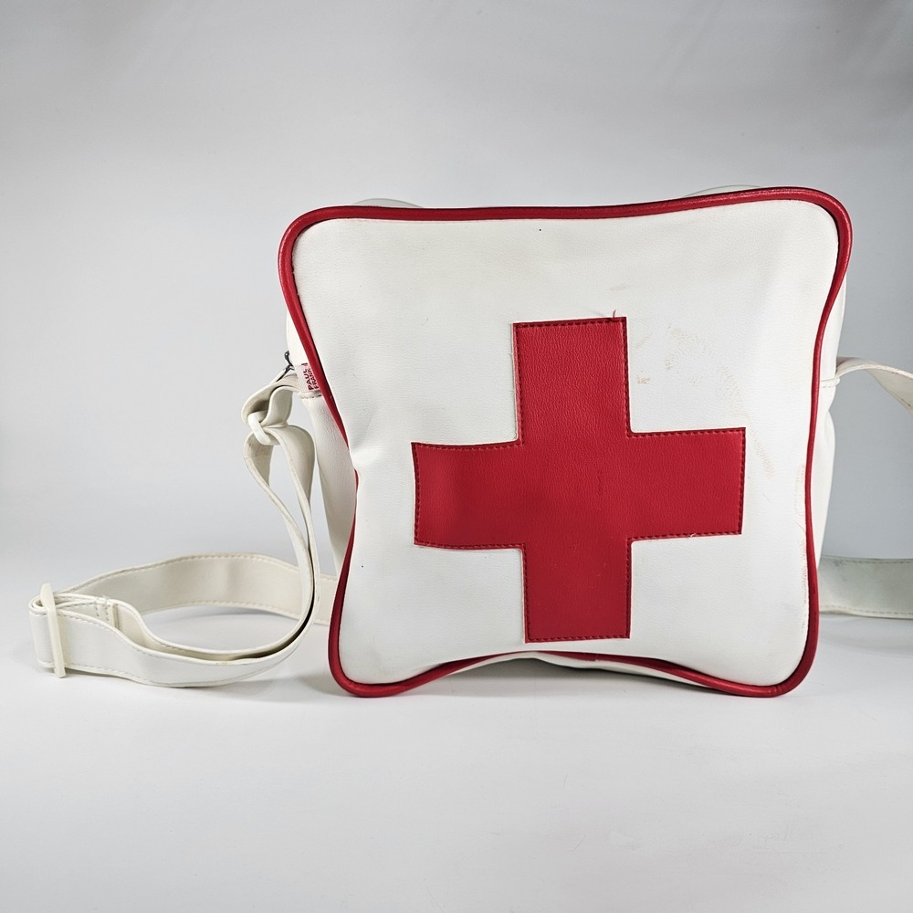 Vintage 90s Paul Frank Shoulder Bag Red Cross Nurse Medical Y2K Rare Streetwear
